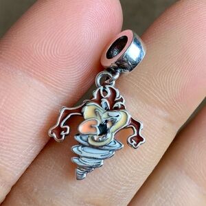 NWOT Looney Tunes Tasmanian Devil Dangle Charm Sterling Silver 925